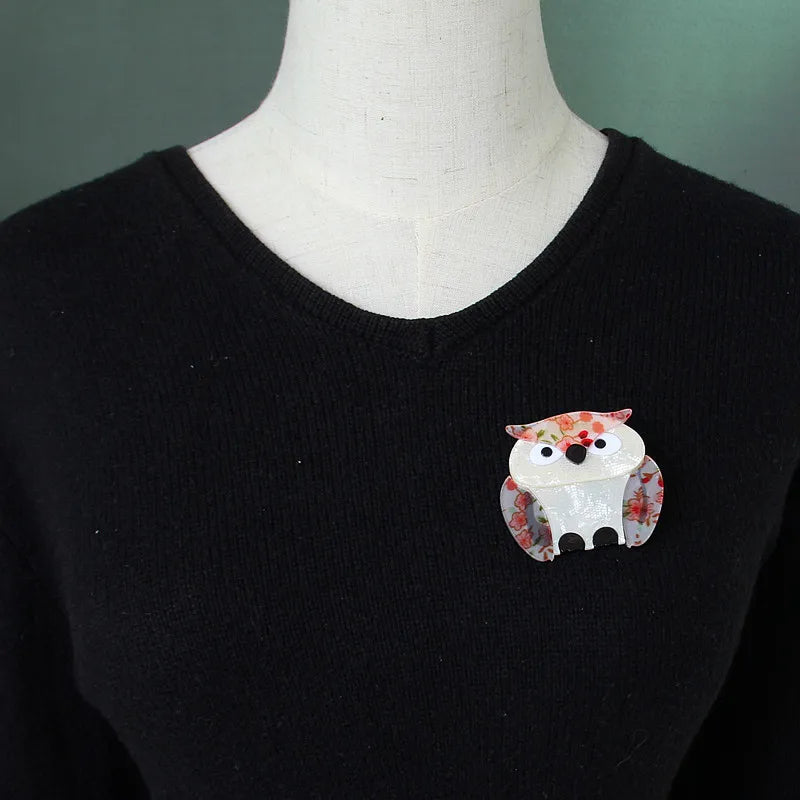 Bright-Eyed Beauty Owl Pin - 2 colors - Hello Baabs LLC 