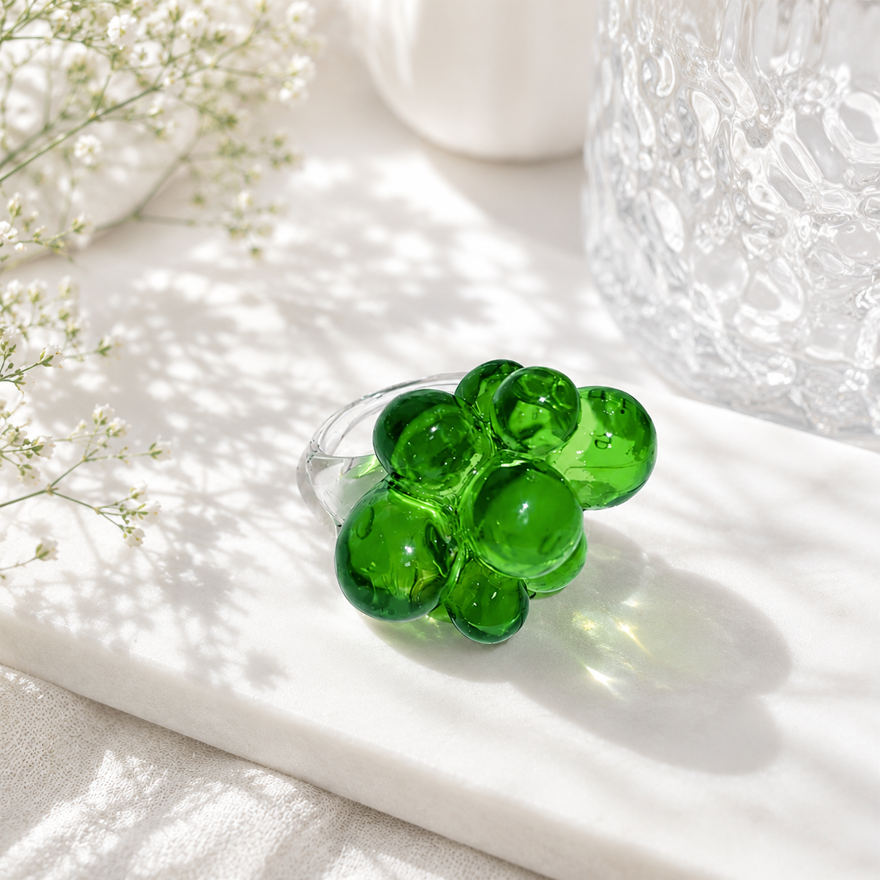 Bubble Blossom Ring (size 7) - 5 colors - Hello Baabs