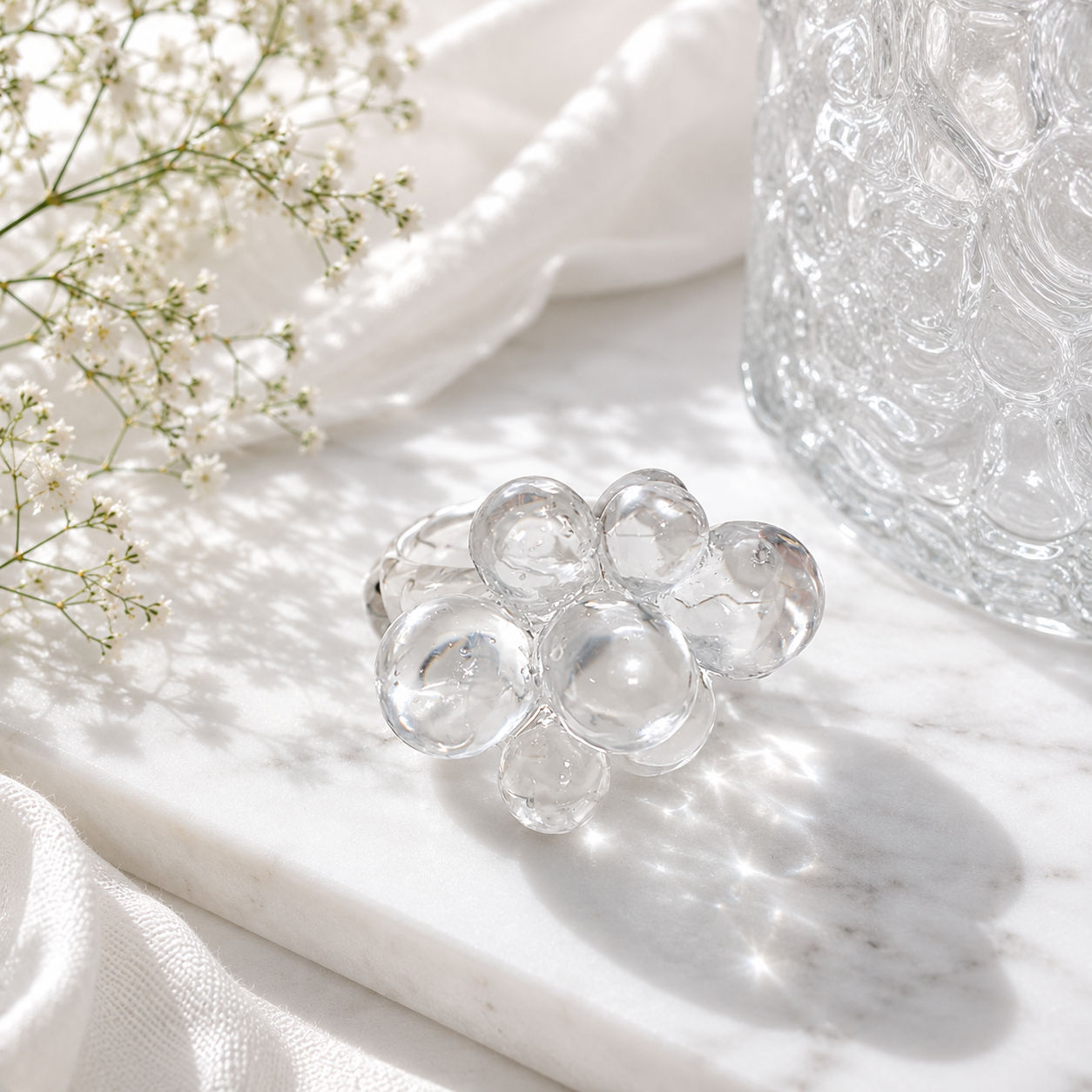 Bubble Blossom Ring (size 7) - 5 colors - Hello Baabs