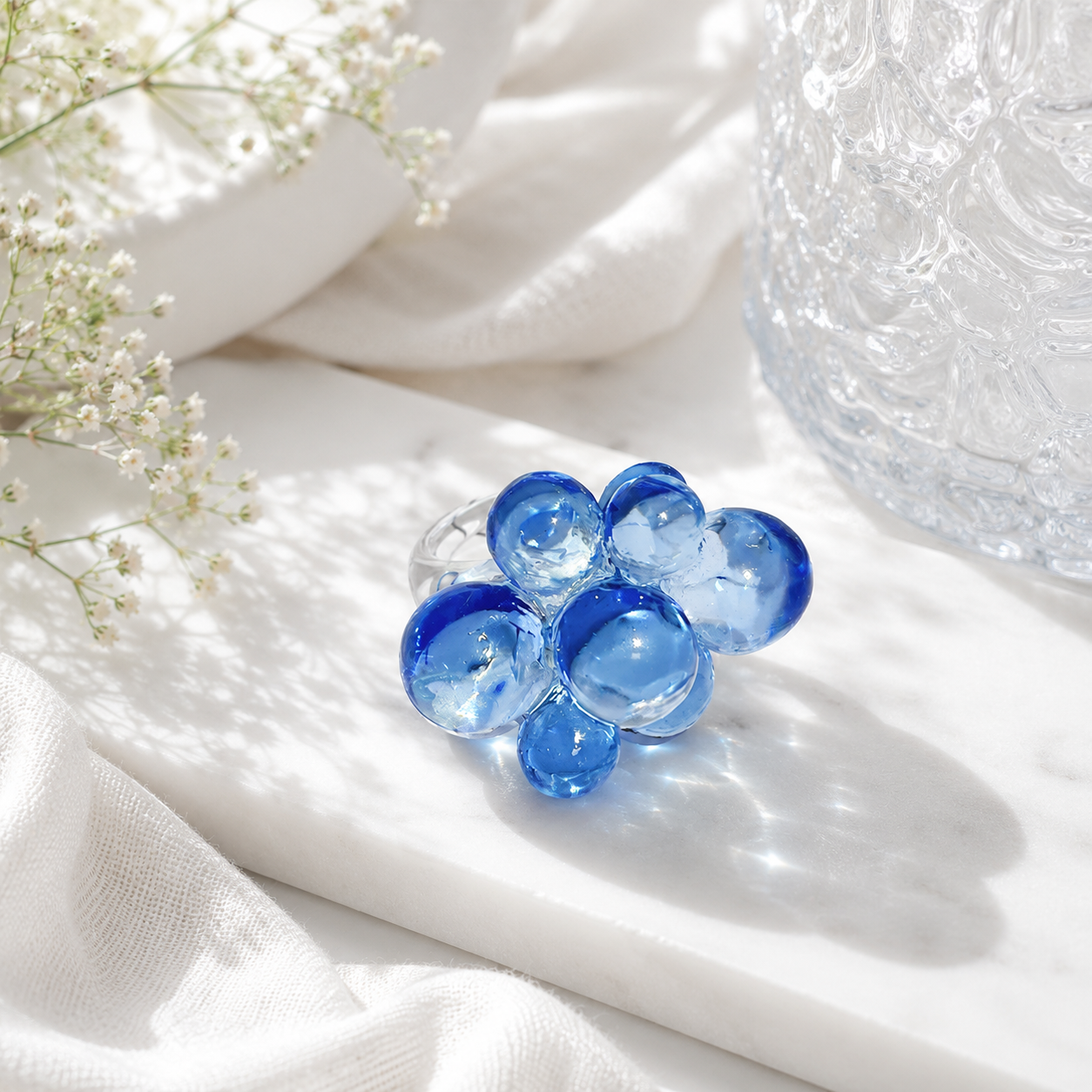 Bubble Blossom Ring (size 7) - 5 colors - Hello Baabs