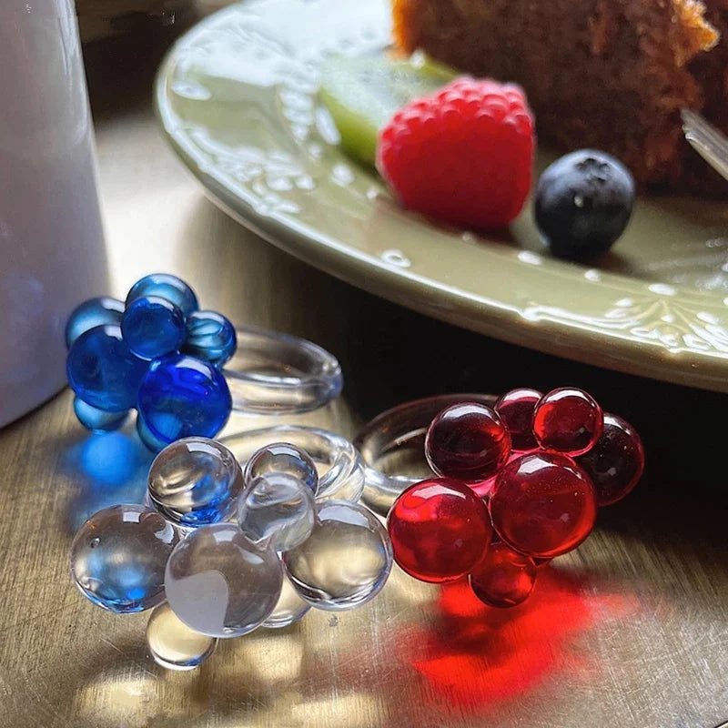 Bubble Blossom Ring (size 7) - 5 colors - Hello Baabs LLC 