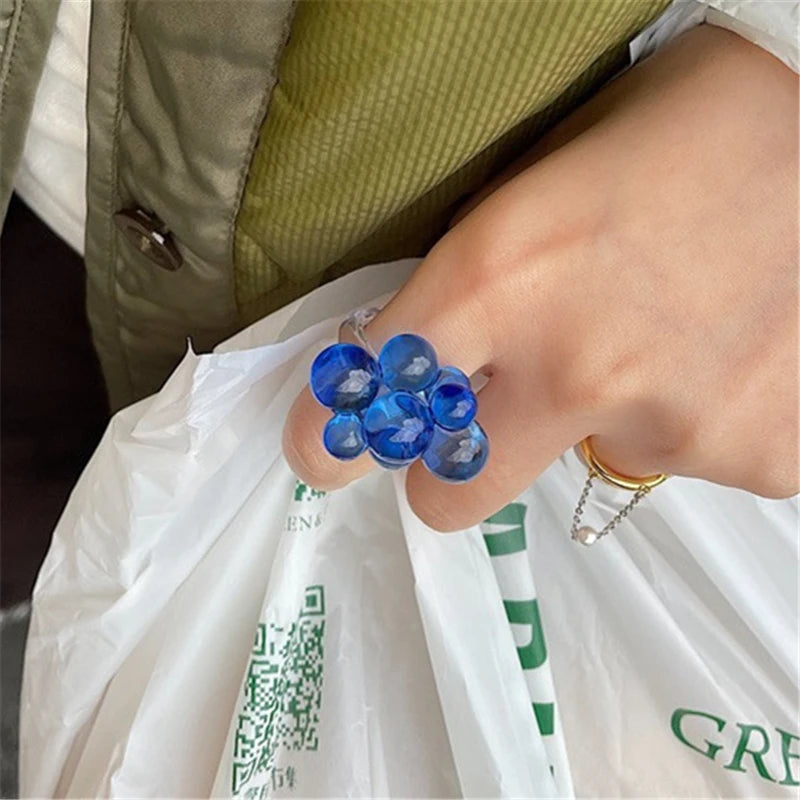 Bubble Blossom Ring (size 7) - 5 colors - Hello Baabs LLC 