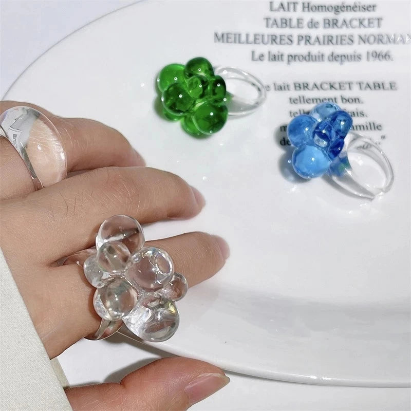 Bubble Blossom Ring (size 7) - 5 colors - Hello Baabs LLC 