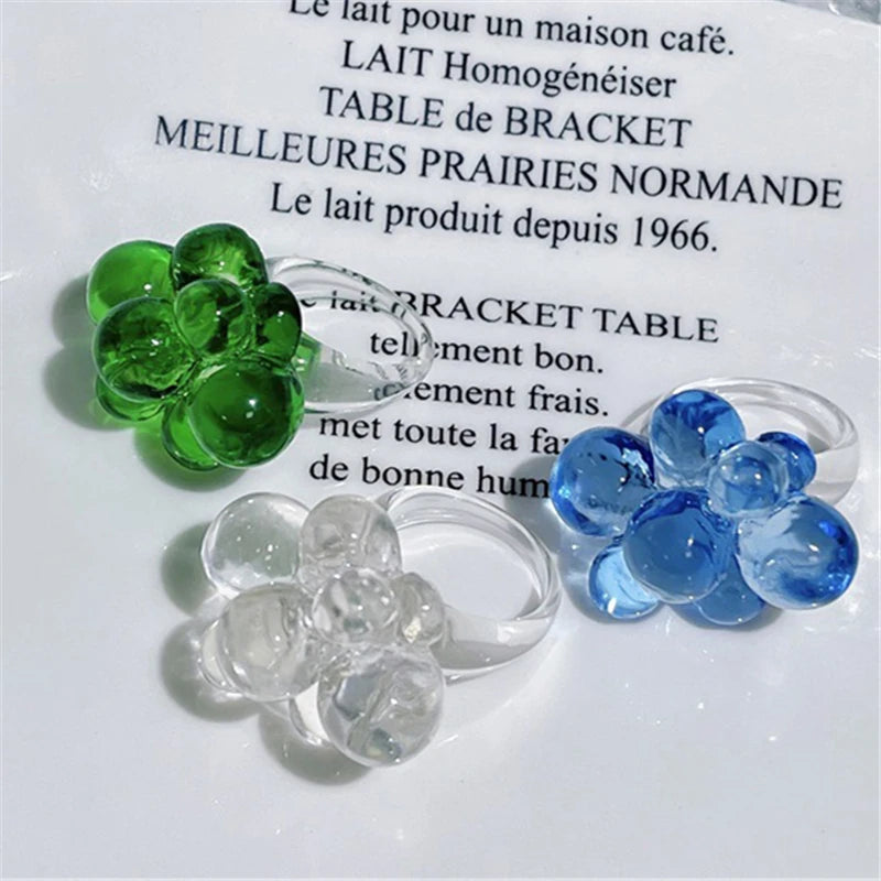 Bubble Blossom Ring (size 7) - 5 colors - Hello Baabs LLC 