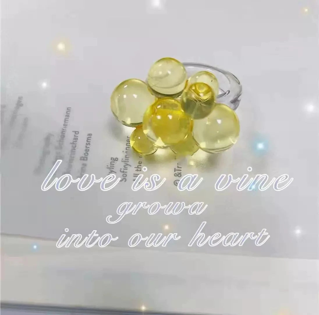 Bubble Blossom Ring (size 7) - 5 colors - Hello Baabs LLC 