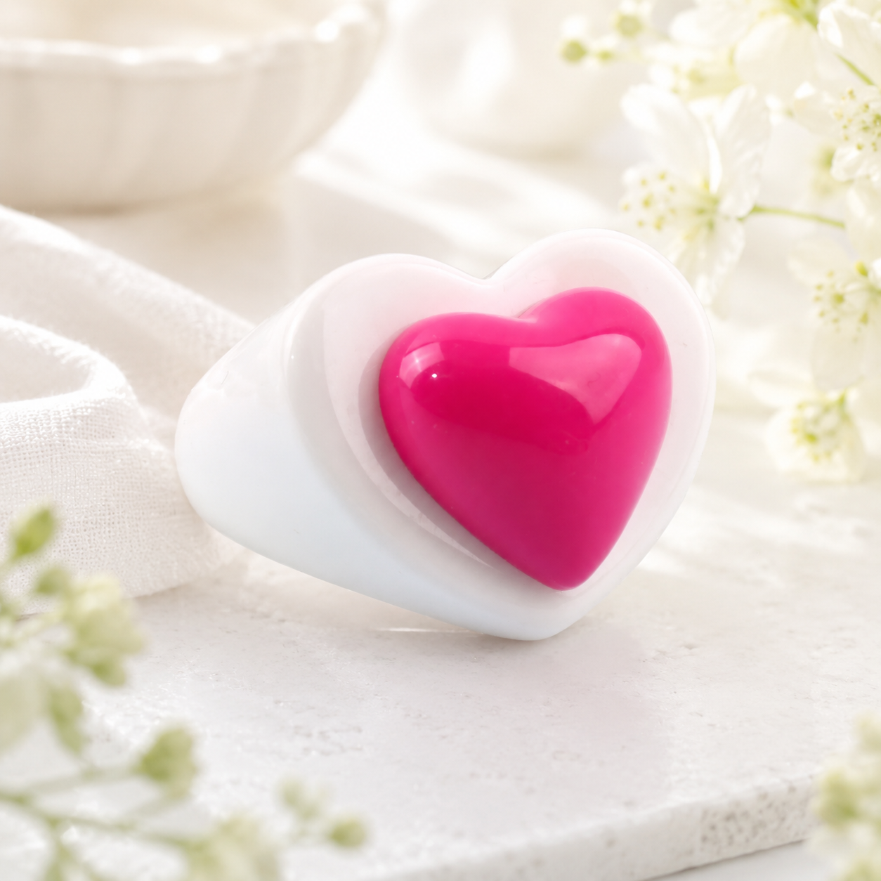 Bubblegum Heart Ring (size 8 and 9) - 3 colors - Hello Baabs