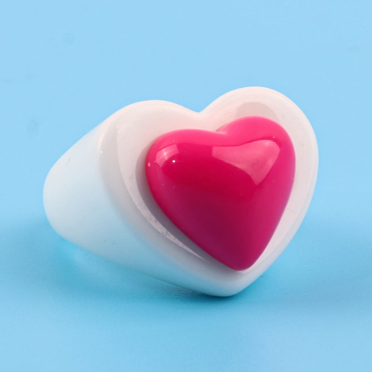 Bubblegum Heart Ring (size 8 and 9) - 3 colors - hello baabs 