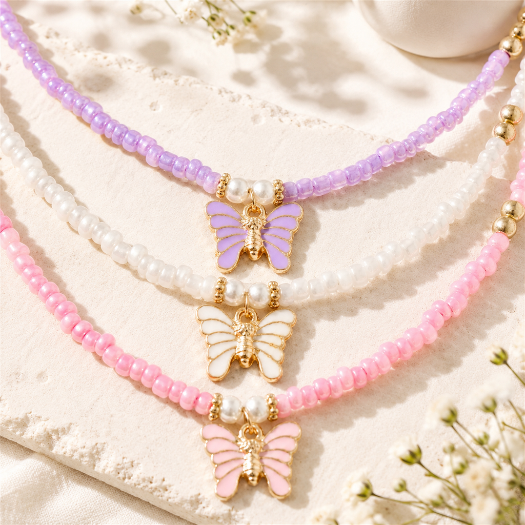 Butterfly Breeze 3pc Necklace Set - Hello Baabs LLC 