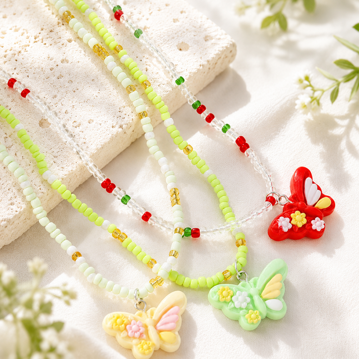 Butterfly Kisses 3pc Necklace Set - Hello Baabs