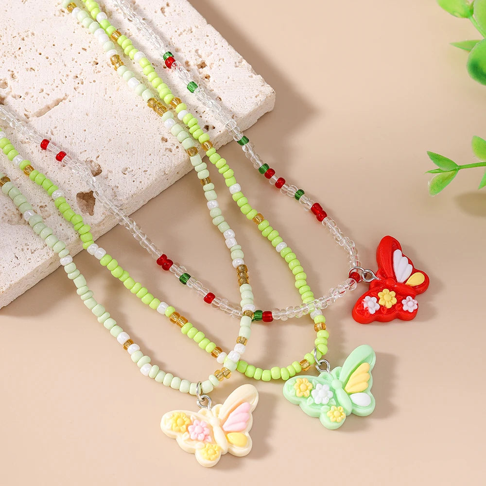 Butterfly Kisses 3pc Necklace Set - Hello Baabs LLC 