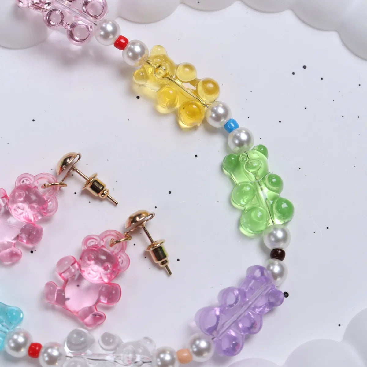 Candy Bear Dreams Necklace & Earrings Set - hello baabs 