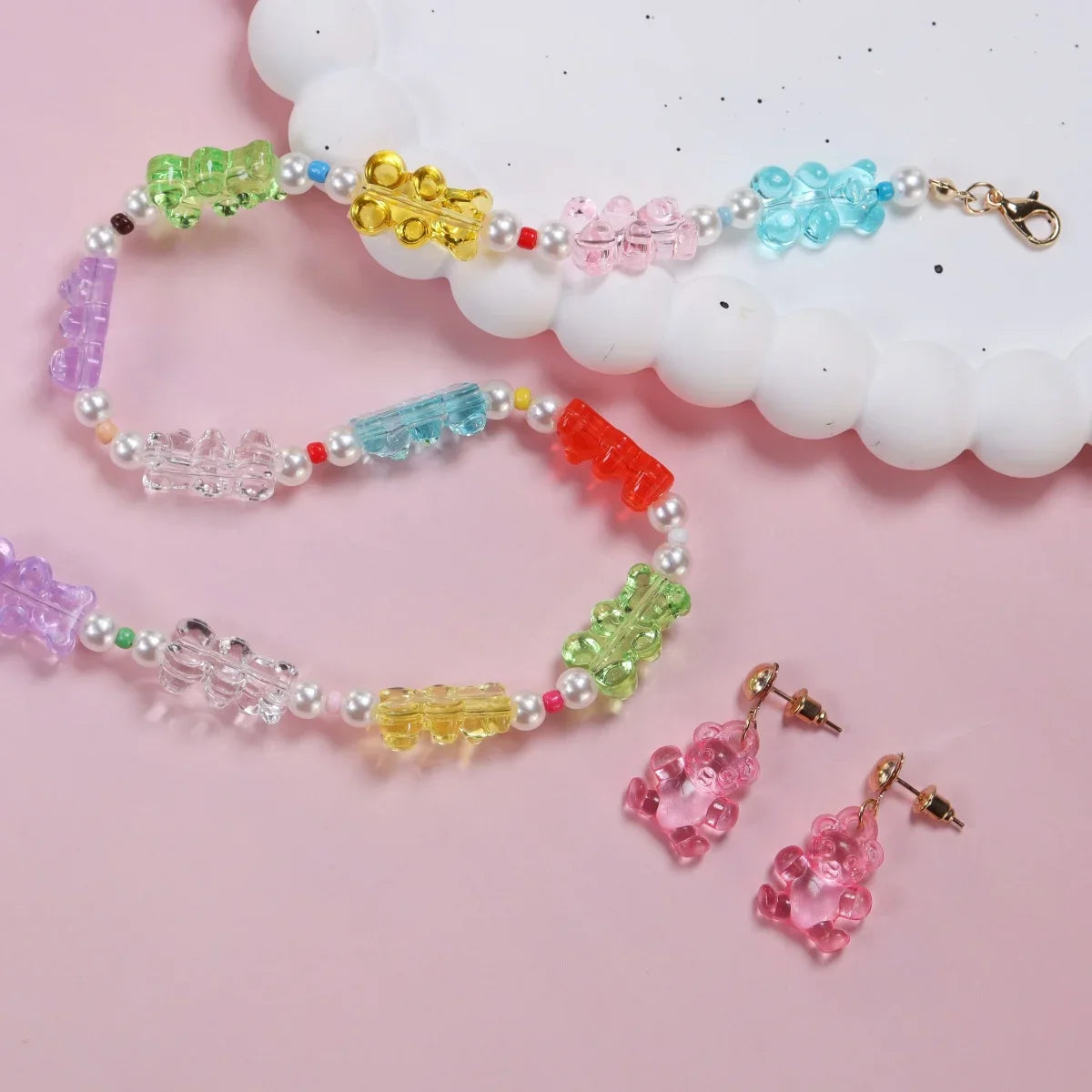 Candy Bear Dreams Necklace & Earrings Set - hello baabs 