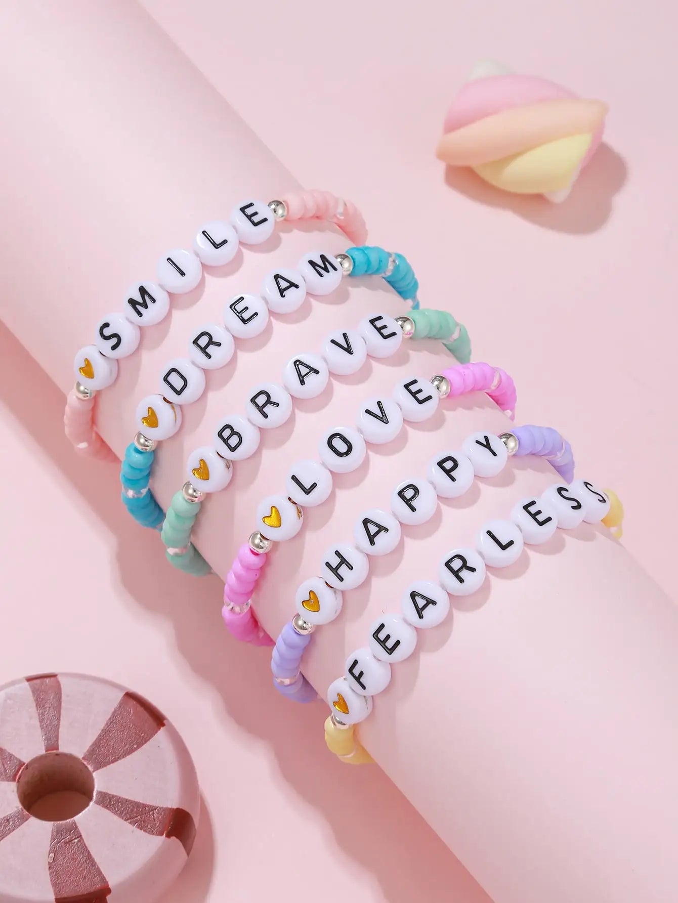 Candy Confidence 6pc Stretch Bracelet Set - Hello Baabs LLC 