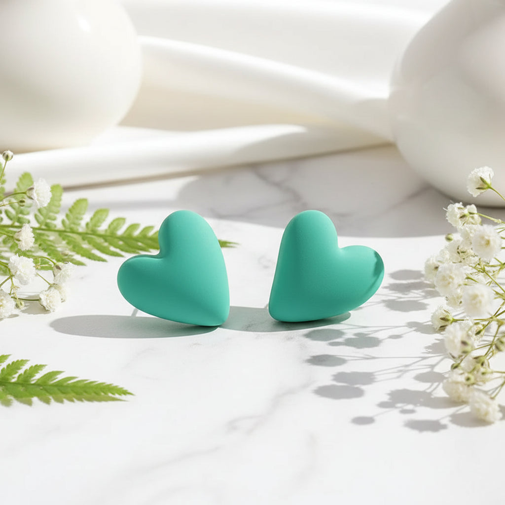 Candy Crush Heart Earrings - 10 color variants - Hello Baabs