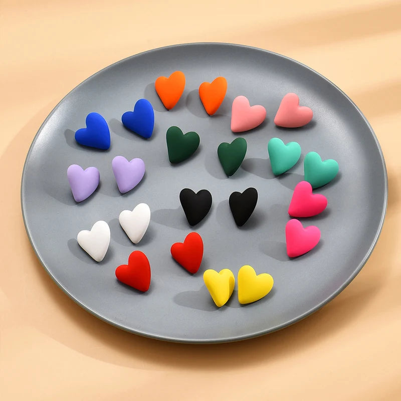 Candy Crush Heart Earrings - 10 color variants - hello baabs 