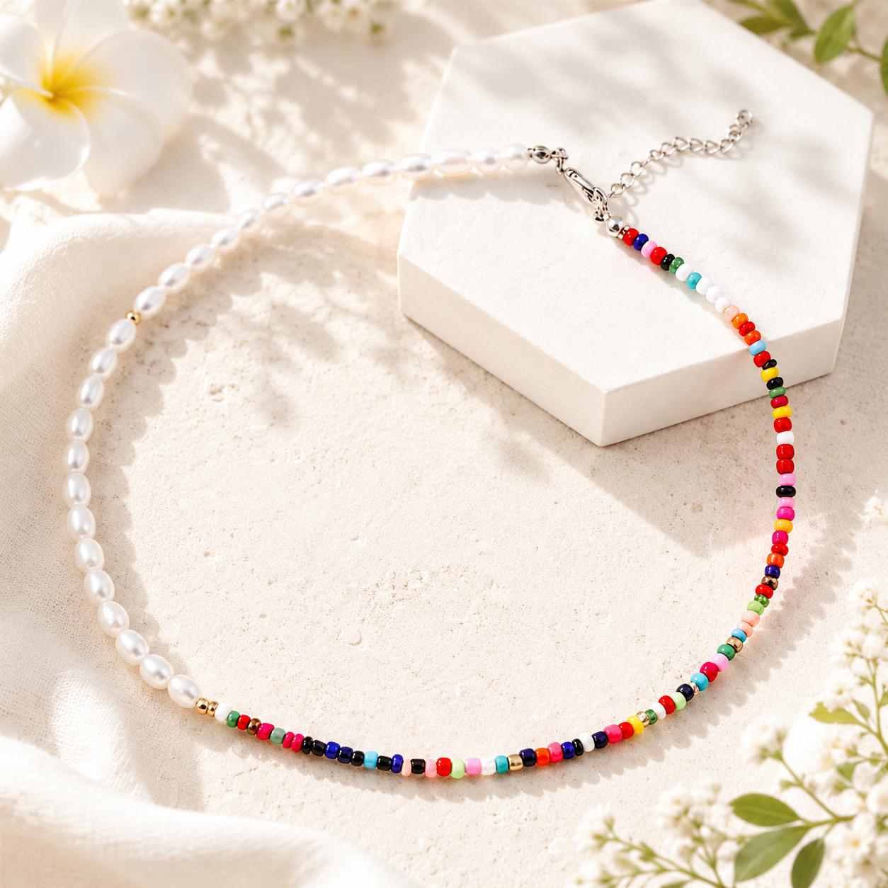 Candy & Pearl Necklace - Hello Baabs