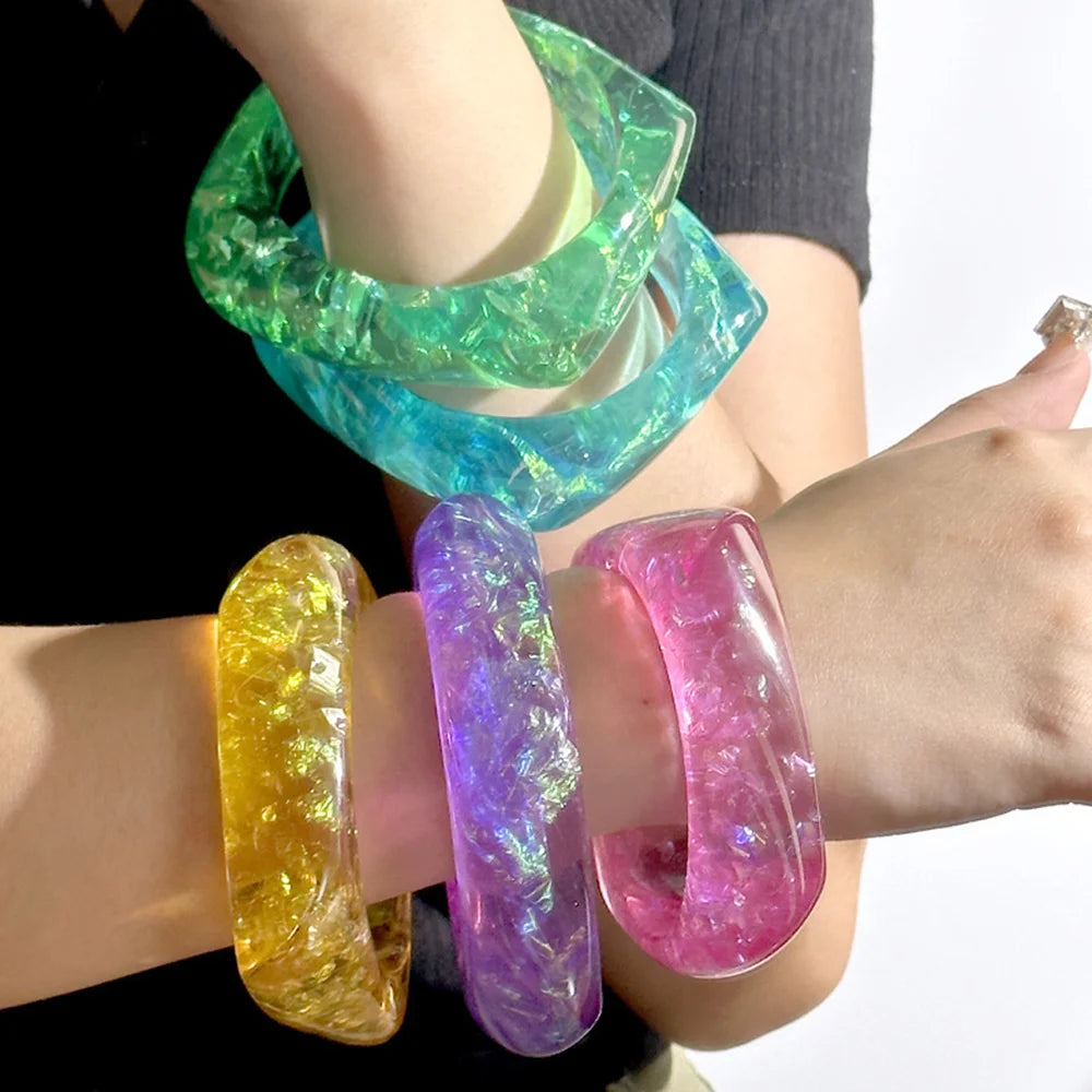 Candy Prism Bangle (2.60" diameter) - 6 colors - Hello Baabs LLC 