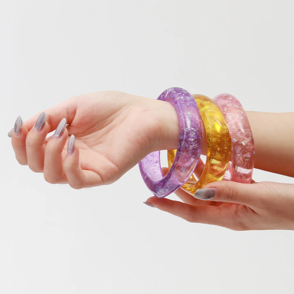 Candy Prism Bangle (2.60" diameter) - 6 colors - Hello Baabs LLC 
