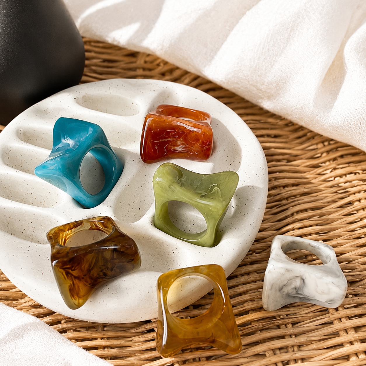 Canvas Crush Ring (size 8) - 6 colors - Hello Baabs