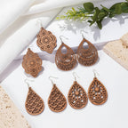 Carved Canvas Earrings - 4 variants - Hello Baabs