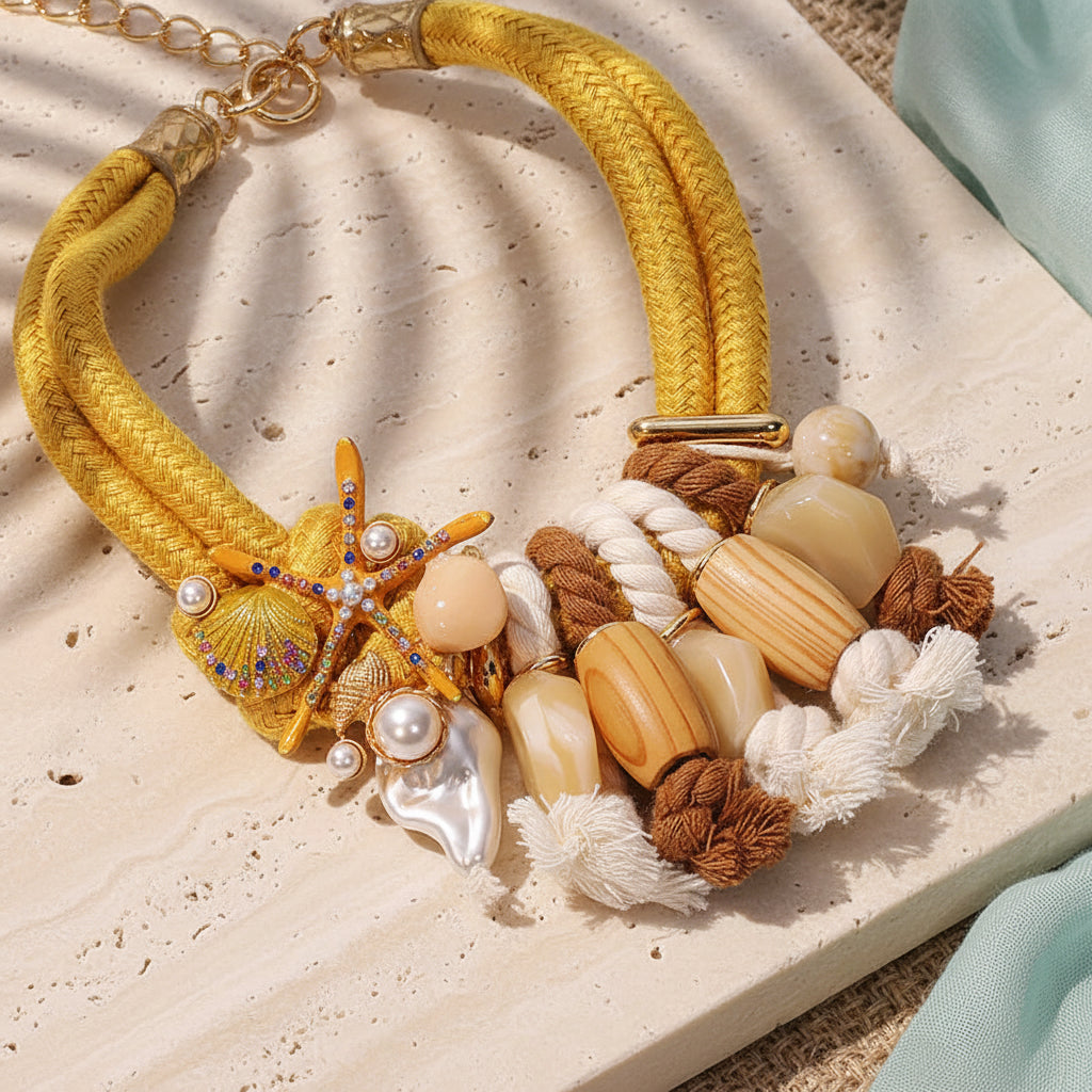 Celeste Grande Pearl Collar - Hello Baabs