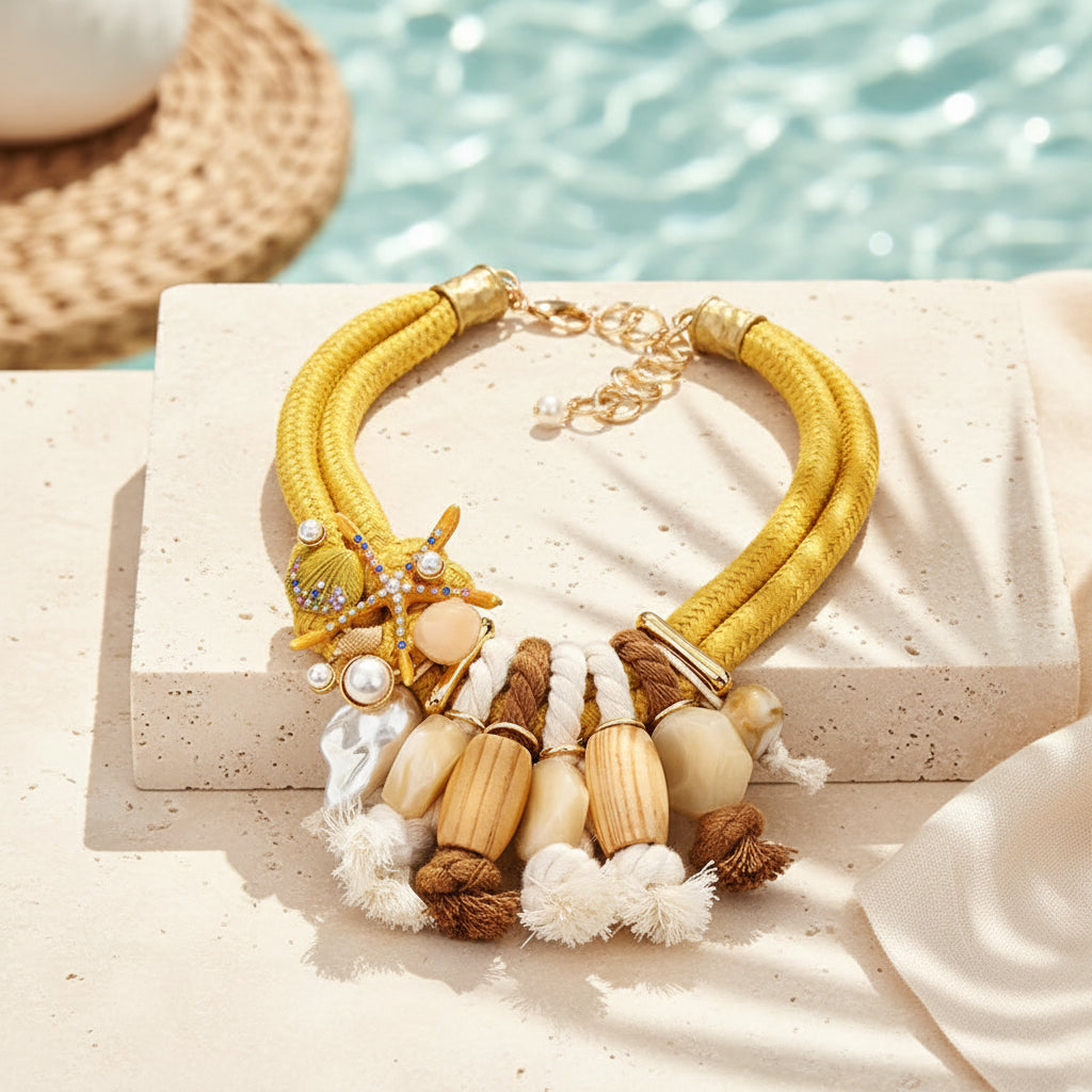 Celeste Grande Pearl Collar - Hello Baabs