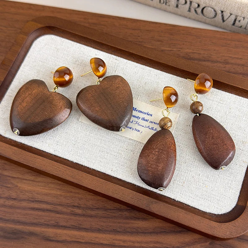 Celestial Timber Earrings - 2 variants - Hello Baabs LLC 