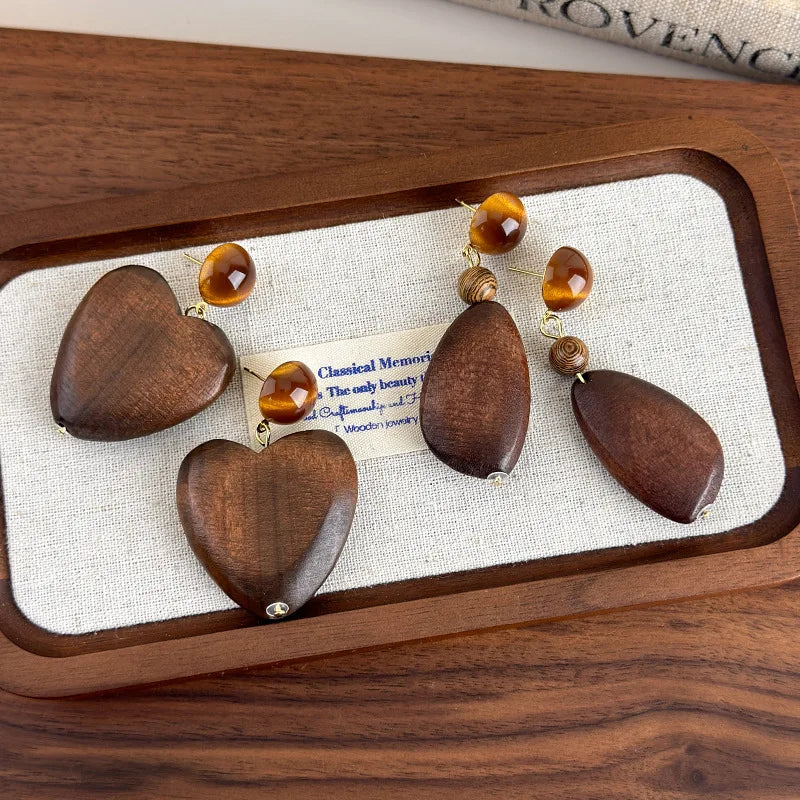 Celestial Timber Earrings - 2 variants - Hello Baabs LLC 