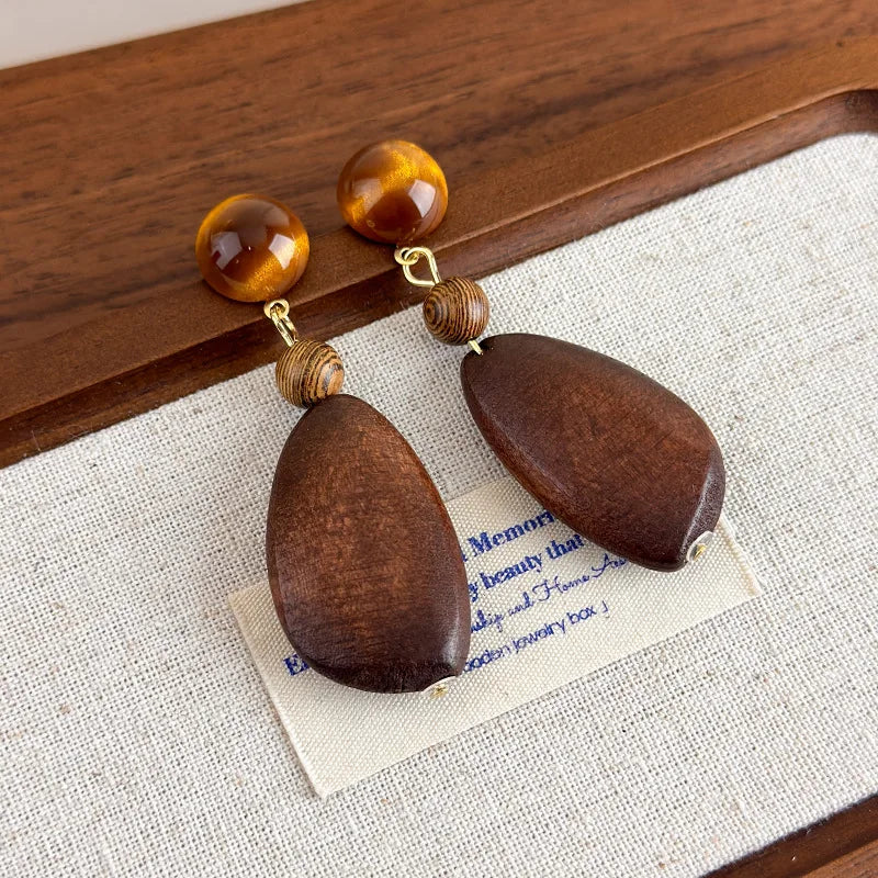 Celestial Timber Earrings - 2 variants - Hello Baabs LLC 