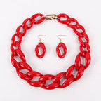 Chain Riot Necklace & Earrings Set - 10 colors - Hello Baabs
