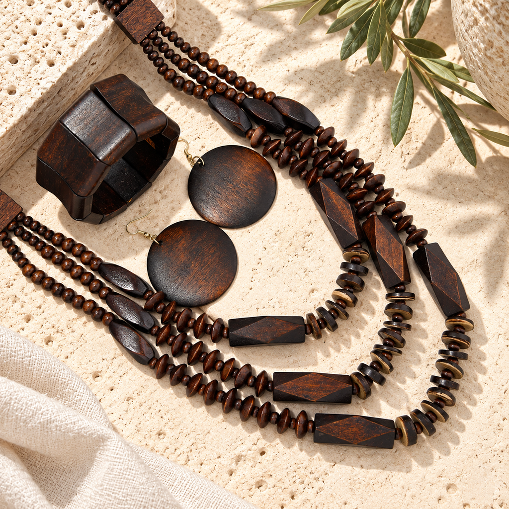 Naturally Noticed Necklace, Earrings, & Bracelet Set - Hello Baabs