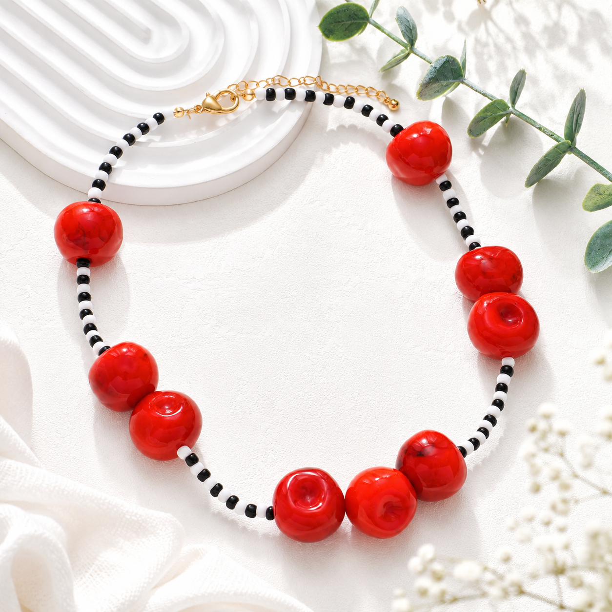 Cheeky Cherry Loop Necklace - Hello Baabs