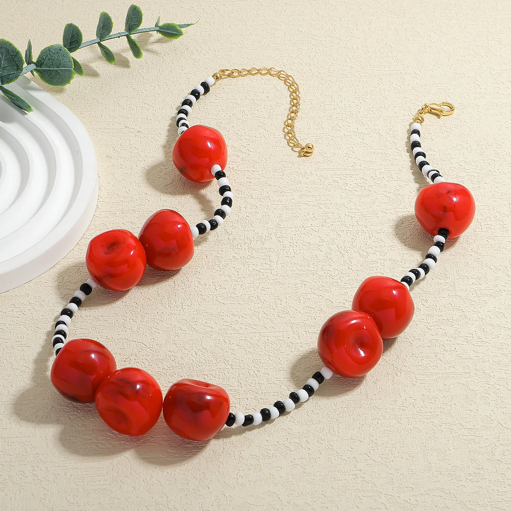 Cheeky Cherry Loop Necklace - hello baabs 
