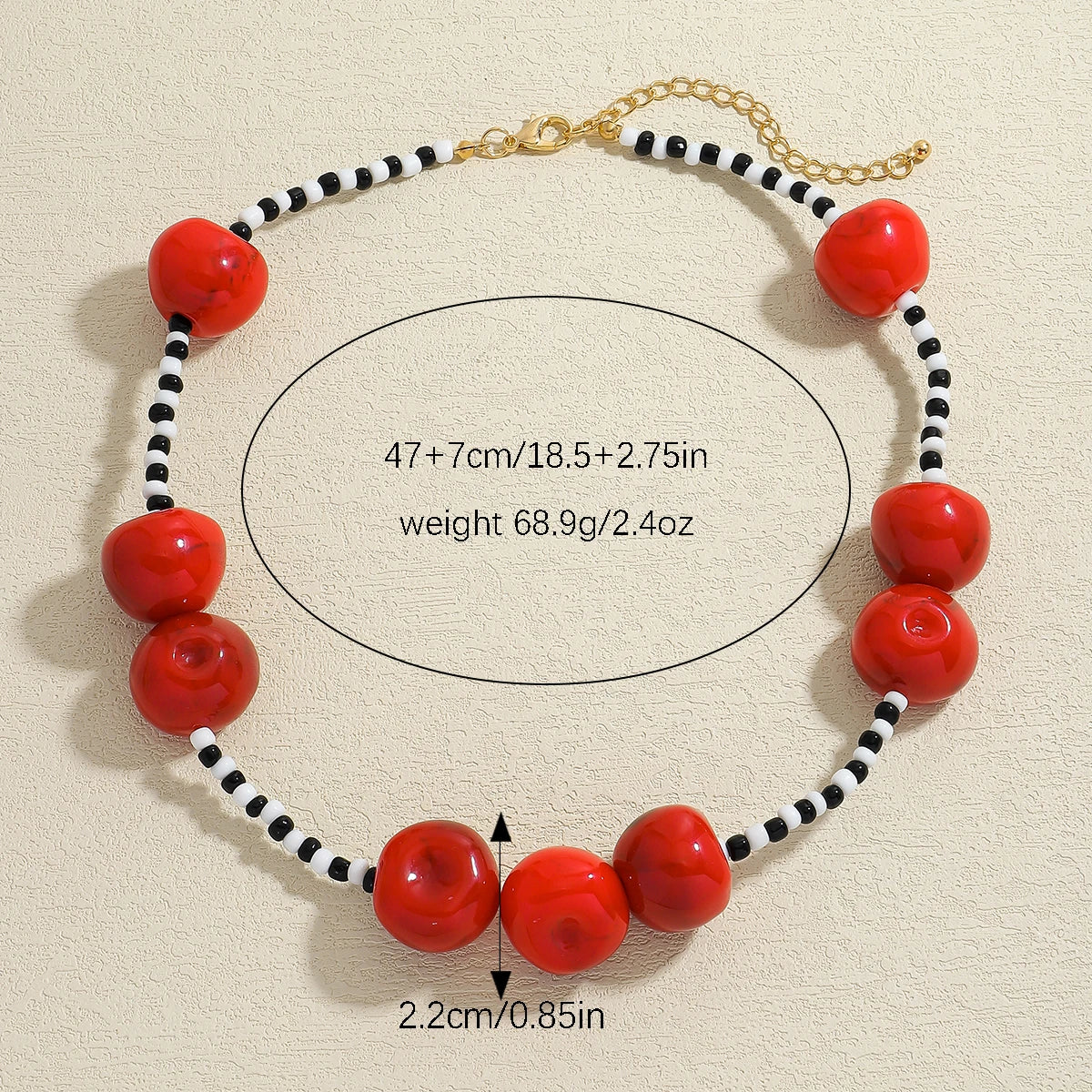 Cheeky Cherry Loop Necklace - hello baabs 