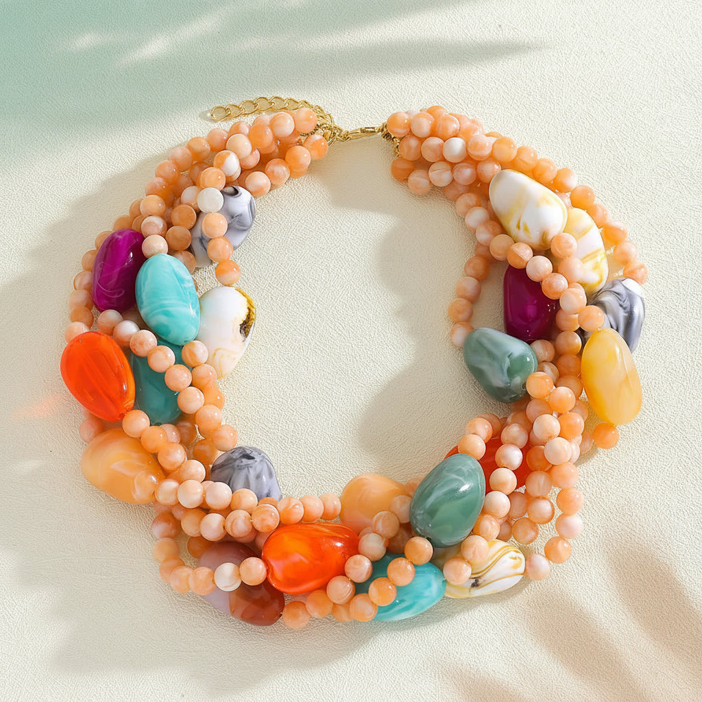 Chic Charm Multi-Strand Necklace - 2 colors - Hello Baabs LLC 
