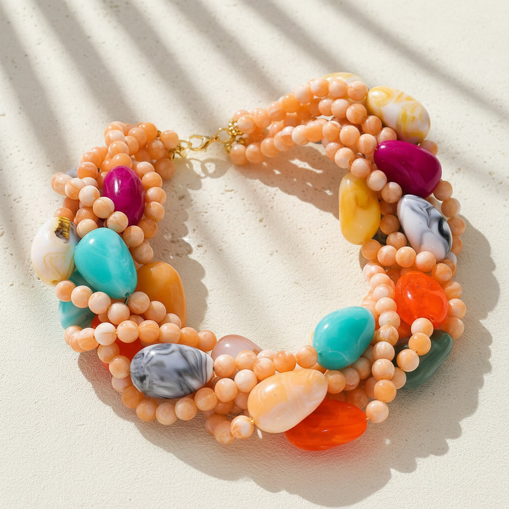 Chic Charm Multi-Strand Necklace - 2 colors - Hello Baabs LLC 