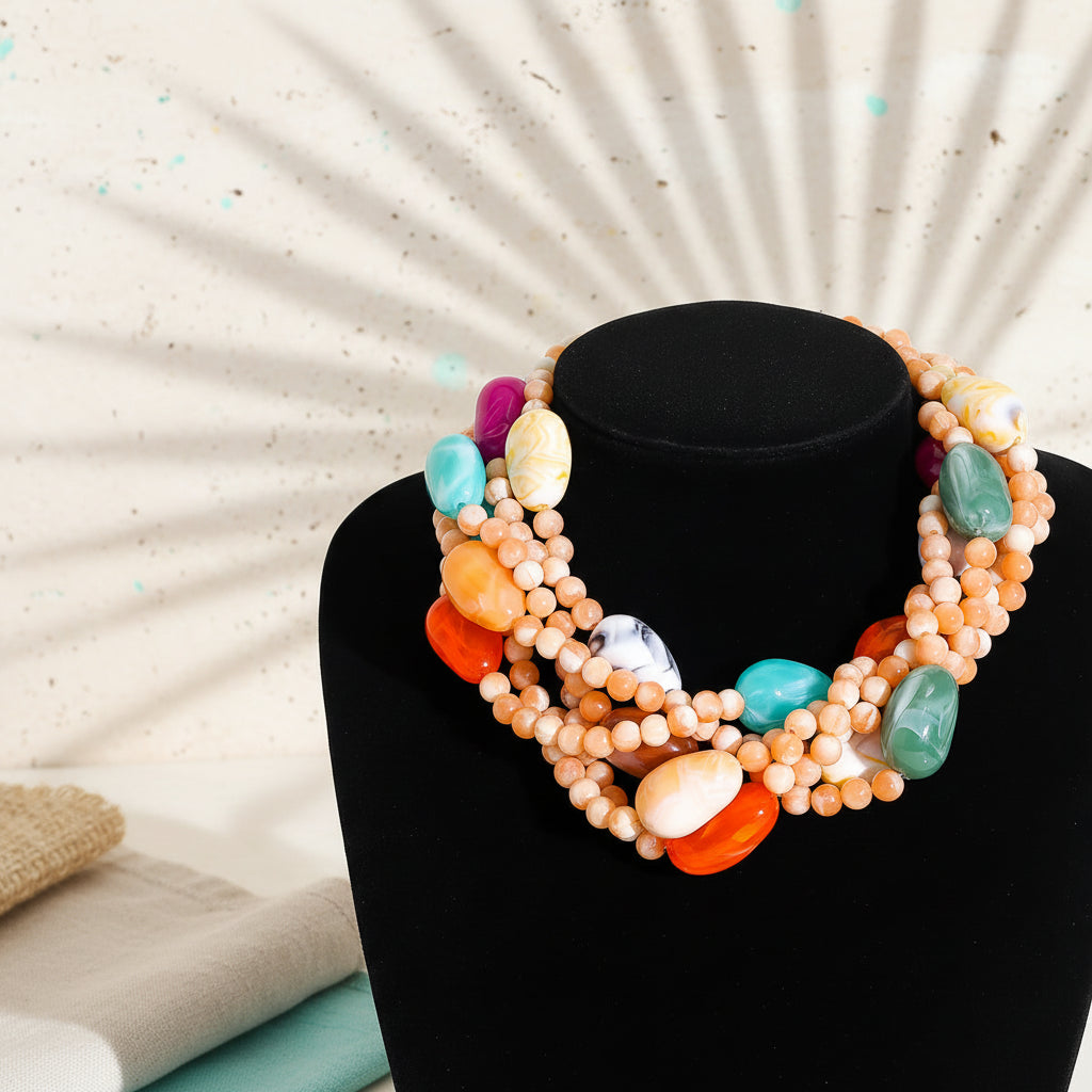 Chic Charm Multi-Strand Necklace - 2 colors - Hello Baabs LLC 