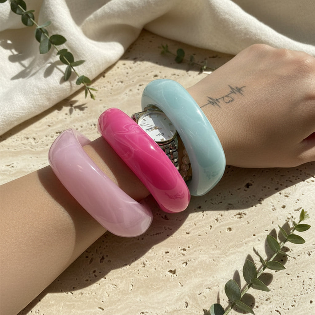 Chisel Glow Bangle (2.50" diameter) - 9 colors - Hello Baabs LLC 