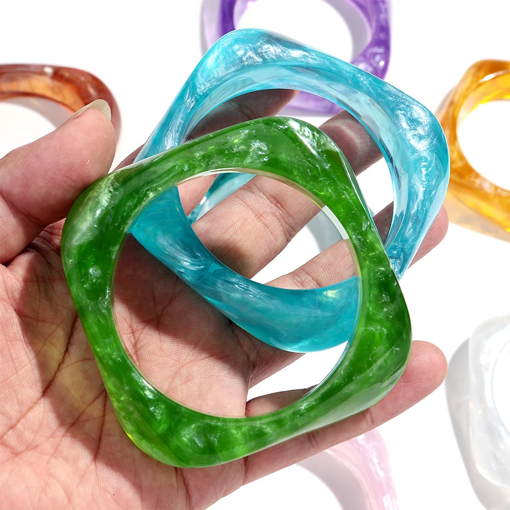 Chisel Glow Bangle (2.50" diameter) - 9 colors - hello baabs 