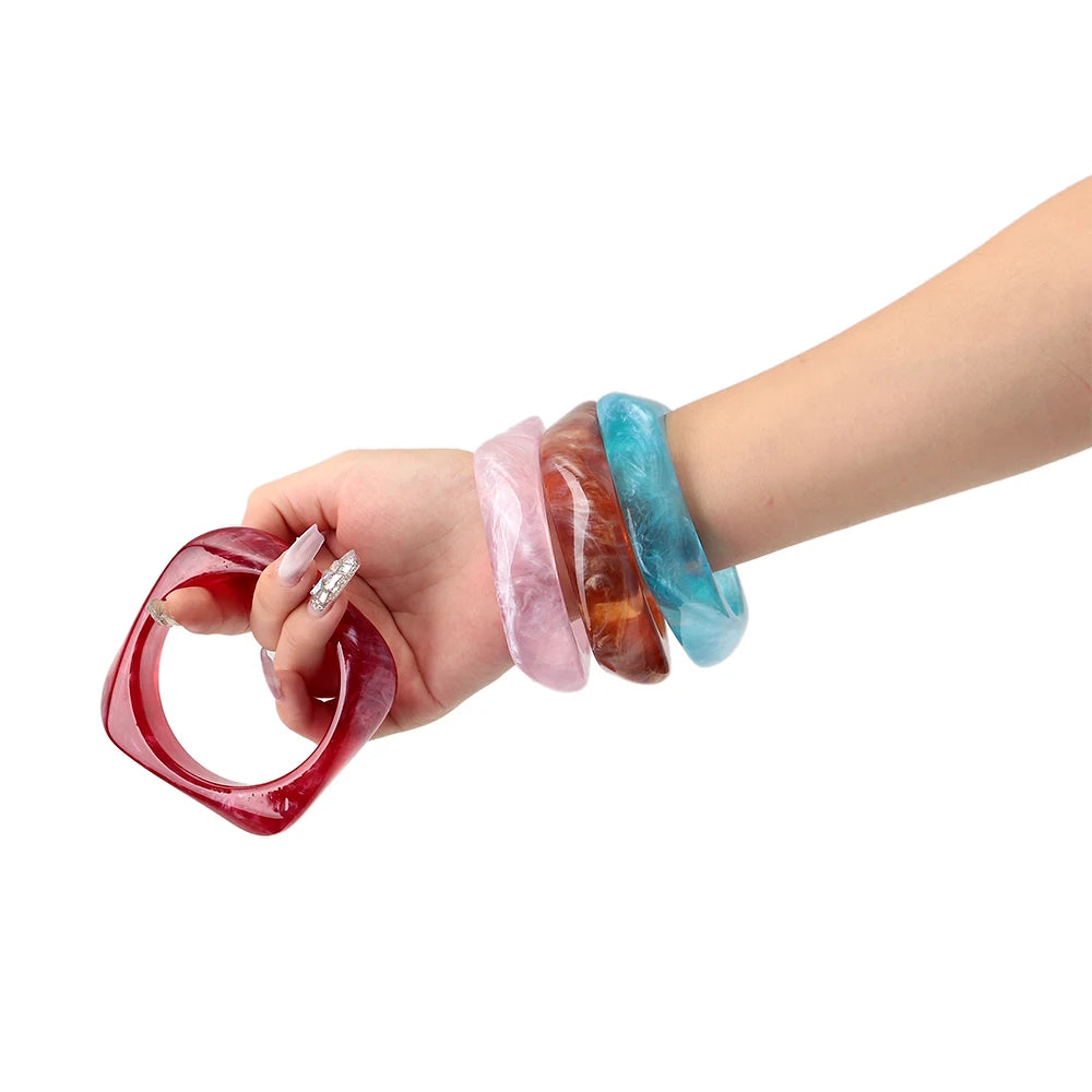 Chisel Glow Bangle (2.50" diameter) - 9 colors - hello baabs 