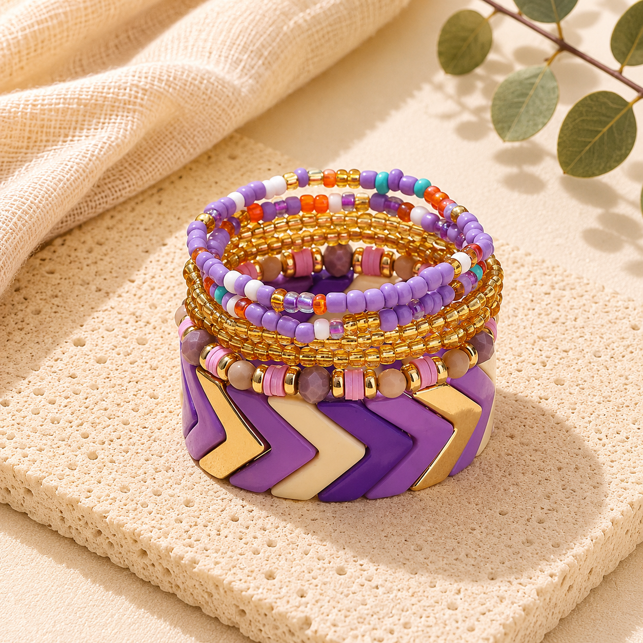 Chroma Chevron Stretch Stack - 5 colors - Hello Baabs