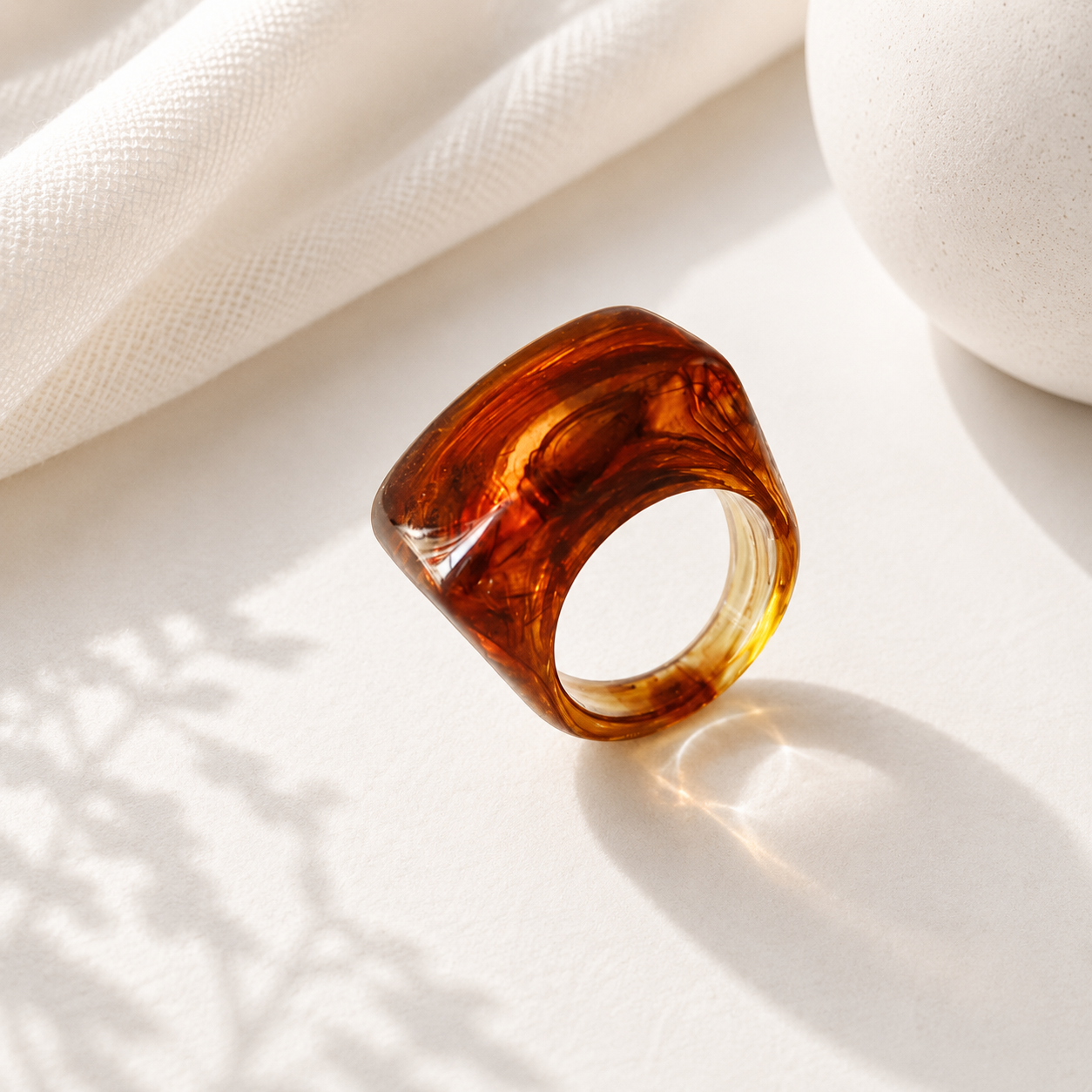 Chroma Square Ring (size 7) - 11 colors - Hello Baabs