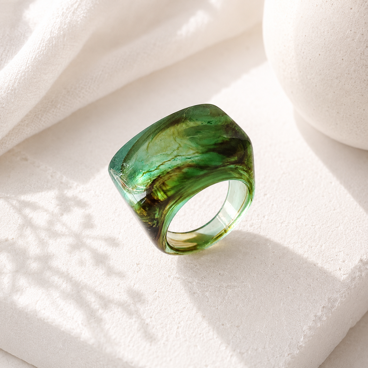 Chroma Square Ring (size 7) - 11 colors - Hello Baabs