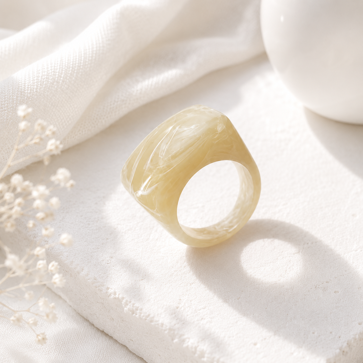 Chroma Square Ring (size 7) - 11 colors - Hello Baabs