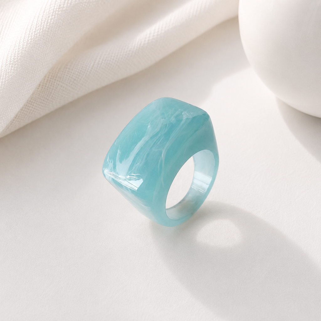 Chroma Square Ring (size 7) - 11 colors - Hello Baabs