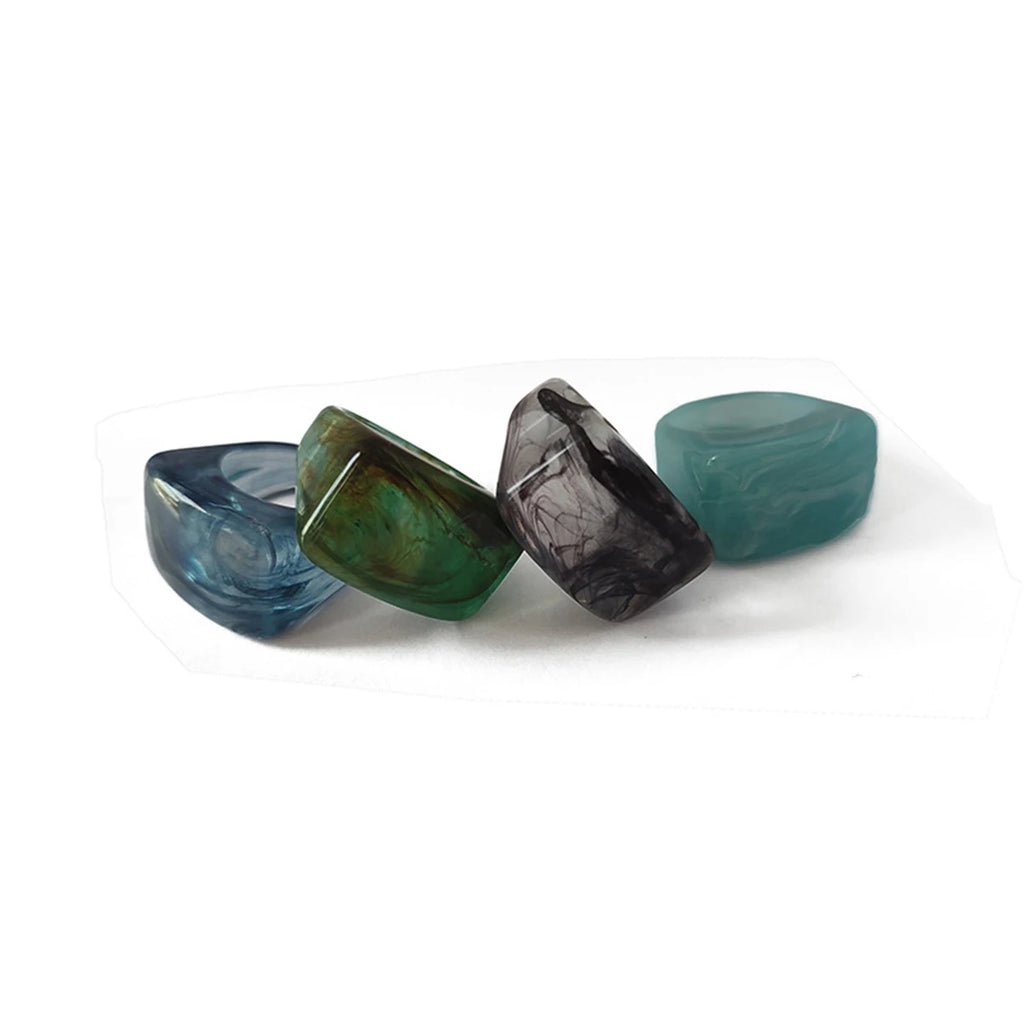 Chroma Square Ring (size 7) - 11 colors - Hello Baabs LLC 