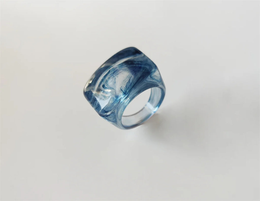 Chroma Square Ring (size 7) - 11 colors - Hello Baabs LLC 