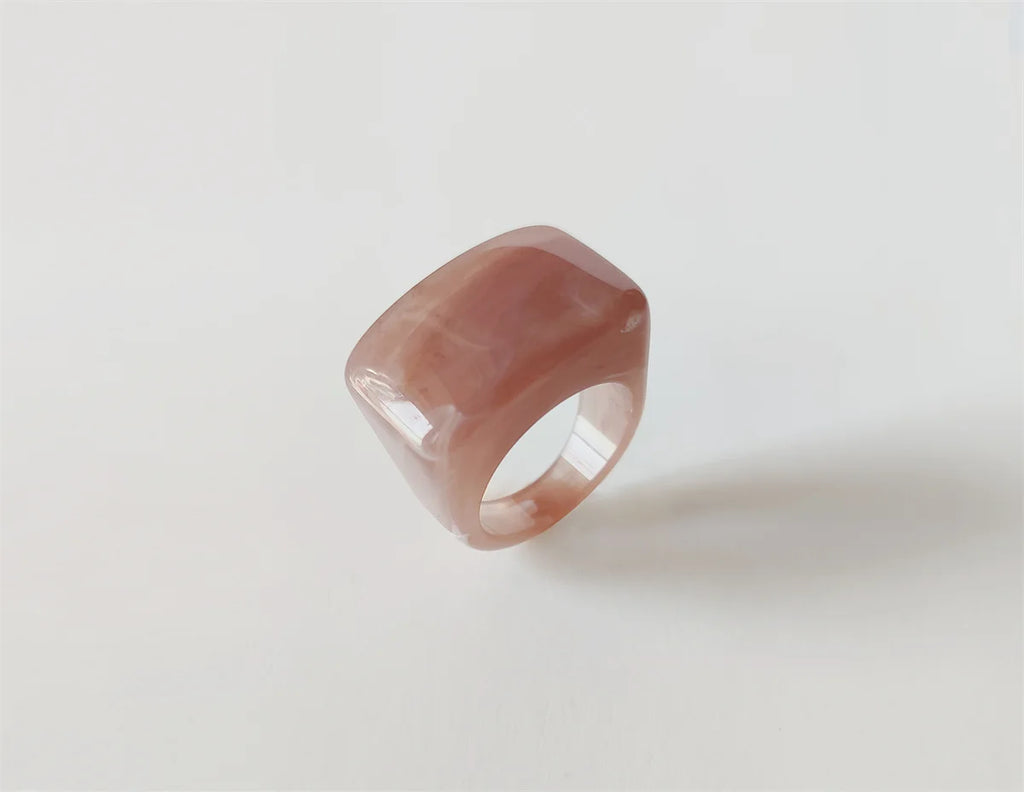 Chroma Square Ring (size 7) - 11 colors - Hello Baabs LLC 