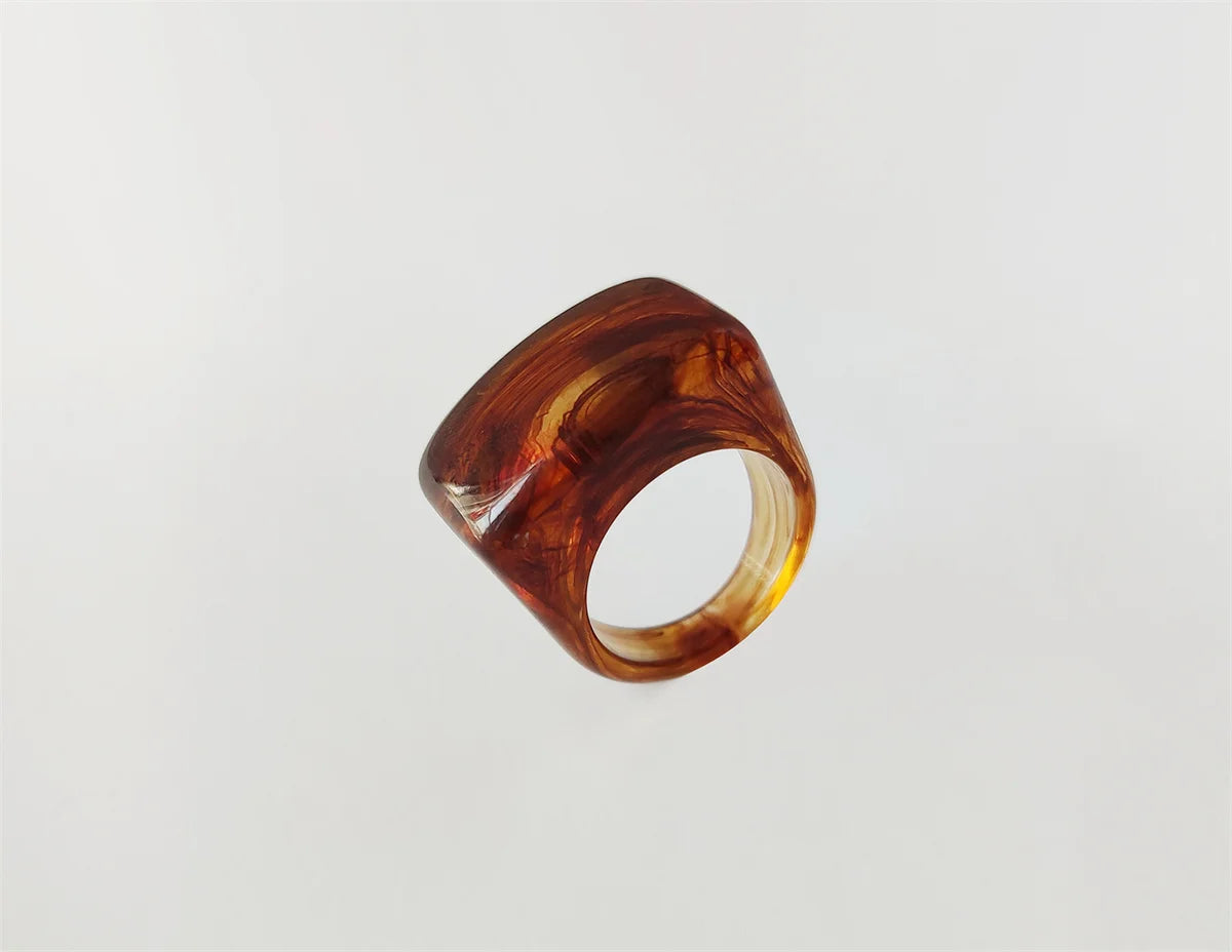 Chroma Square Ring (size 7) - 11 colors - Hello Baabs LLC 
