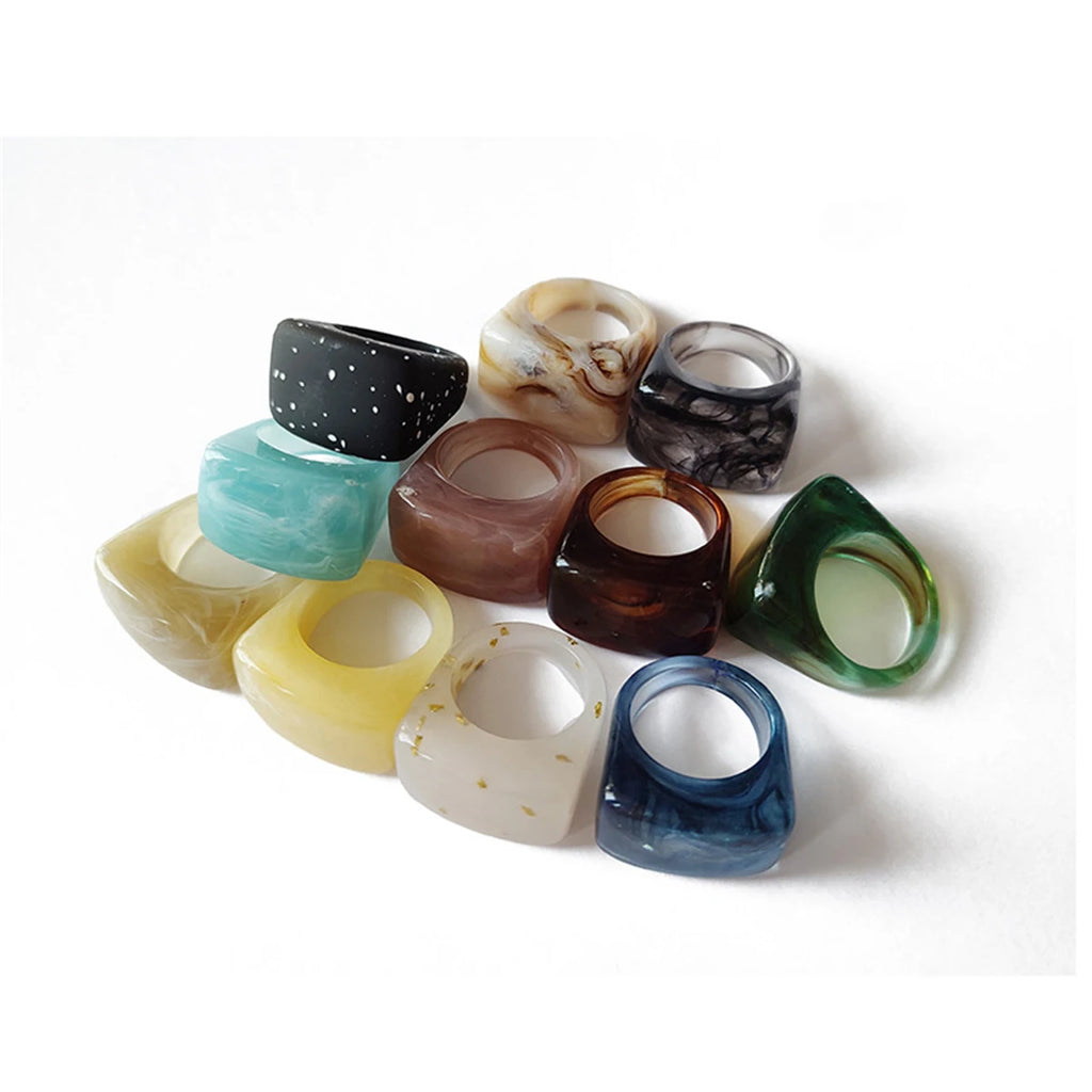 Chroma Square Ring (size 7) - 11 colors - hello baabs 